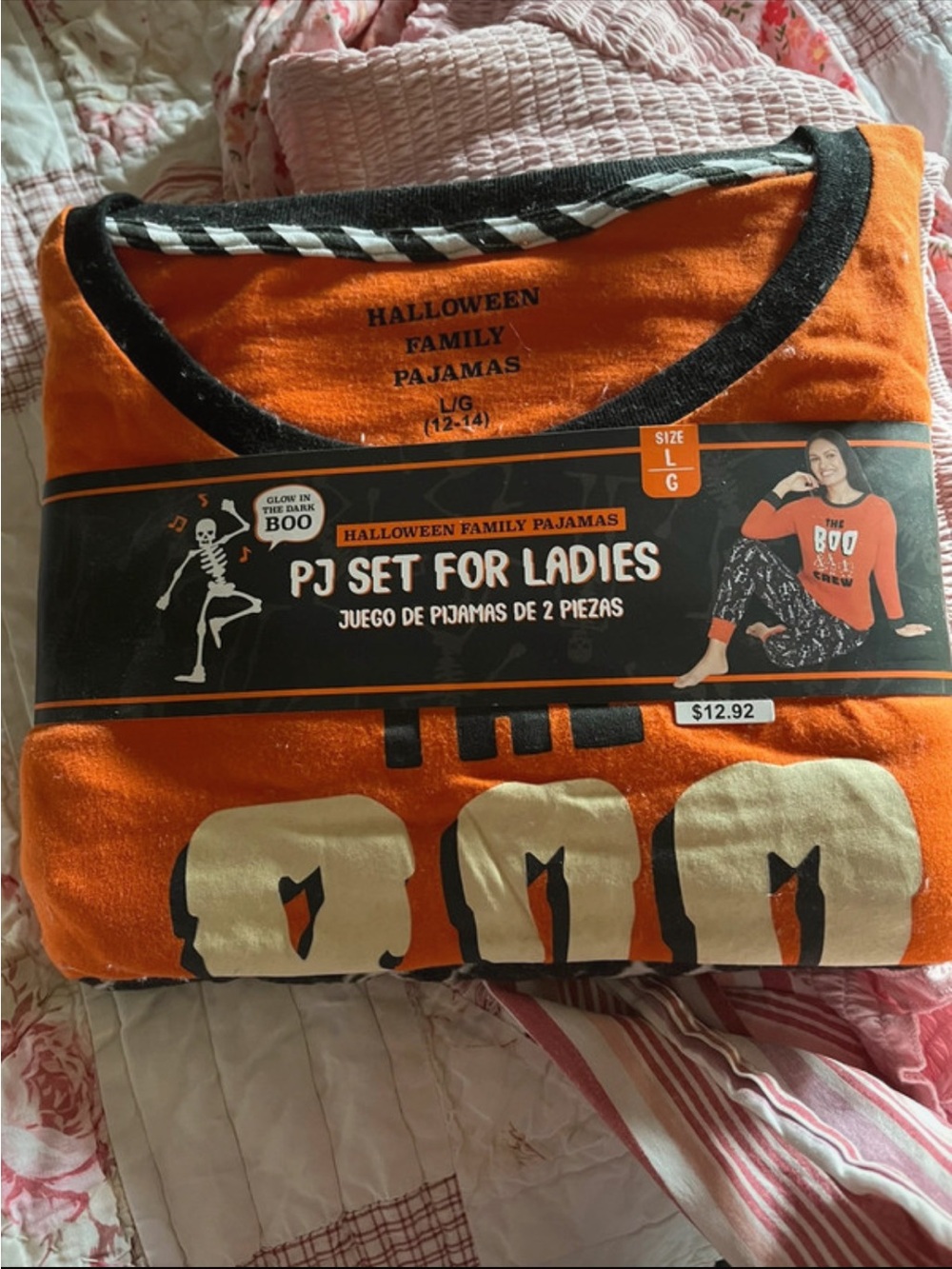 Halloween Family Ladies PJ Set in Orange - Two-Piece Pajamas